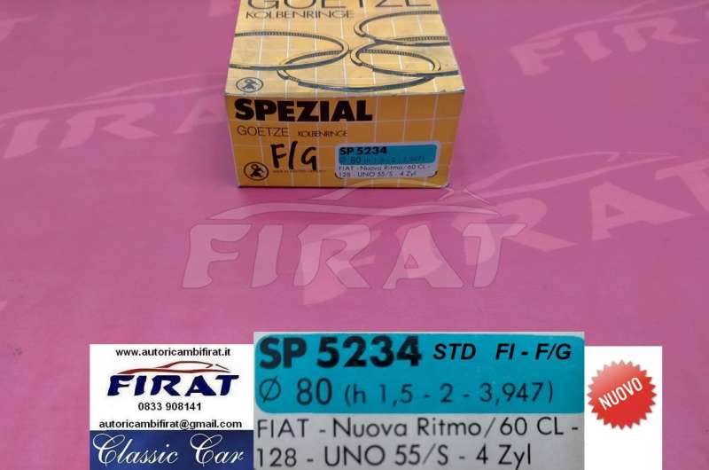 FASCE ELASTICHE FIAT 124 125 128 132 RITMO UNO BETA STD (SP5234)